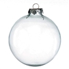 100mm Round Glass Ornament - Clear