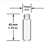 Clear Glass Display Vials, 1 3/4" x 9/16"