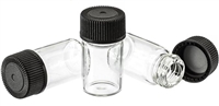 Clear Glass Display Vials, 1" x 9/16"