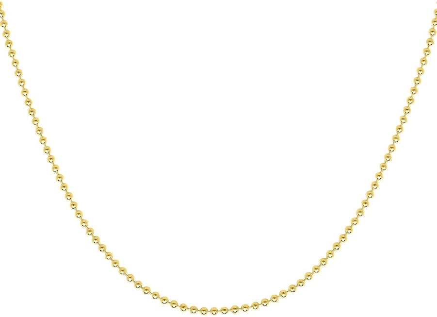 2.4 Bead Gold Plated Finished Necklace Chain with Extender - 26"