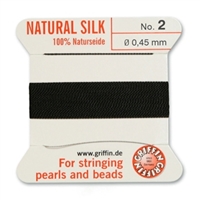 Griffin Silk Beading Thread W/Attached Needle - Size 2