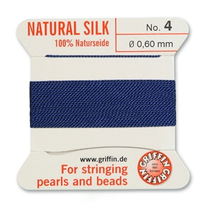 Griffin Silk Beading Thread with Attached Needle - Size 4