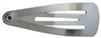 Snap Hair Clip- 1 1/2" Silver