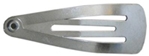 Snap Hair Clip- 1 1/2" Silver