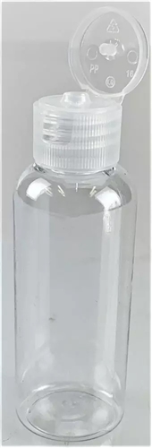 2oz Flip top Clear plastic PET Bottle