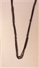 3 Strand Curb with bead Hematite Plated Finished Necklace Chain-18"