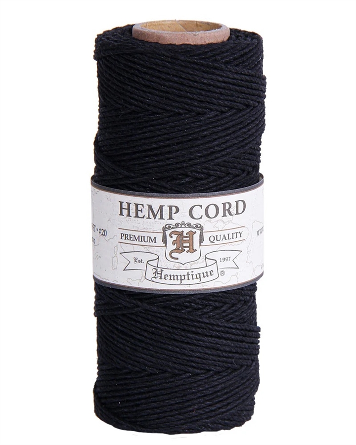 Hemptique Hemp Spool - #20 (1mm) - Black