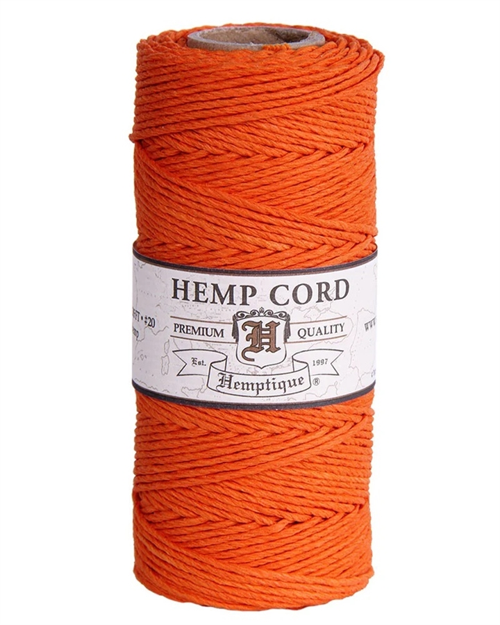 Hemptique Hemp Spool - #20 (1mm) - Orange