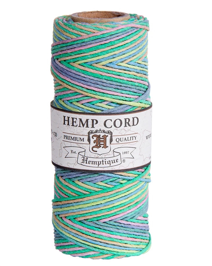 Hemptique Variegated Hemp Spool - #20 (1mm) - Carousel
