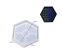 Holographic Silicone Coaster Mold - Hexagon shape