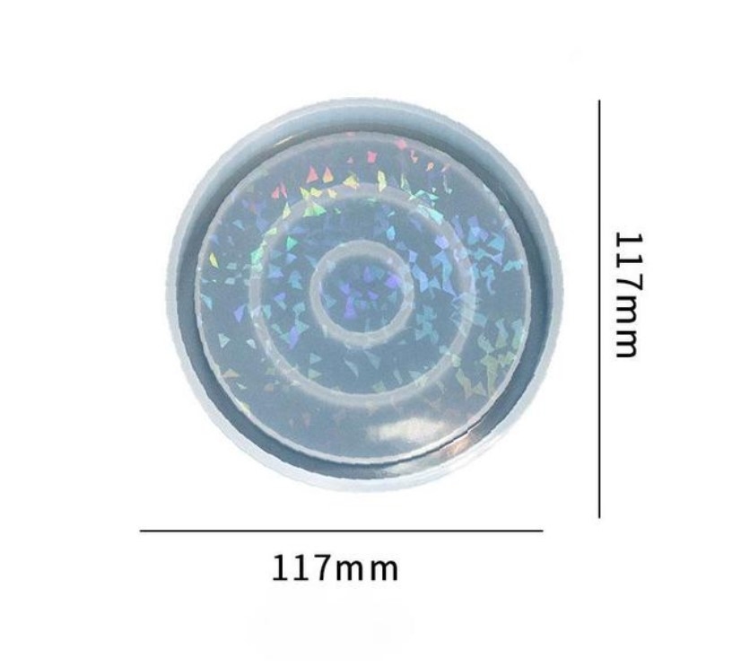Holographic Coaster Mold Resin Casting Silicone Resin Coaster Mold