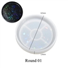 Holographic Silicone Rimmed Coaster Mold - Small Round shape