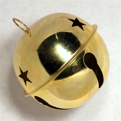 65mm (2 1/2") Jingle Bells- Gold with star cut out