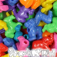 Jumbo Beads - Safari Animals - Circus Multi-color