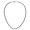 2mm Round Black Leather Finished Necklace- 24"
