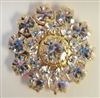 Swarovski Large Flowerette with Stones-CRYSTAL/GOLD