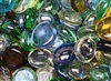 Flat Glass Marbles- MULTI COLOR