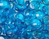 Flat Glass Marbles- TURQUOISE LUSTER