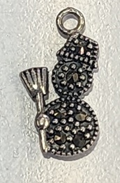 Marcasite/Sterling Silver Charm- Snowman