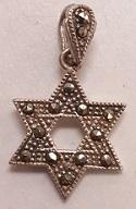 Marcasite Star of David Charm/Pendant