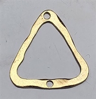 Plated Pewter Connector- Organic Open Triangle
