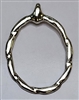Plated Pewter Pendant- Twisted Open Oval