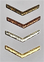 Plated Pewter Connector- 45mm Hammered Chevron