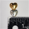 Metallized Plastic Cabochon - 15mm Heart