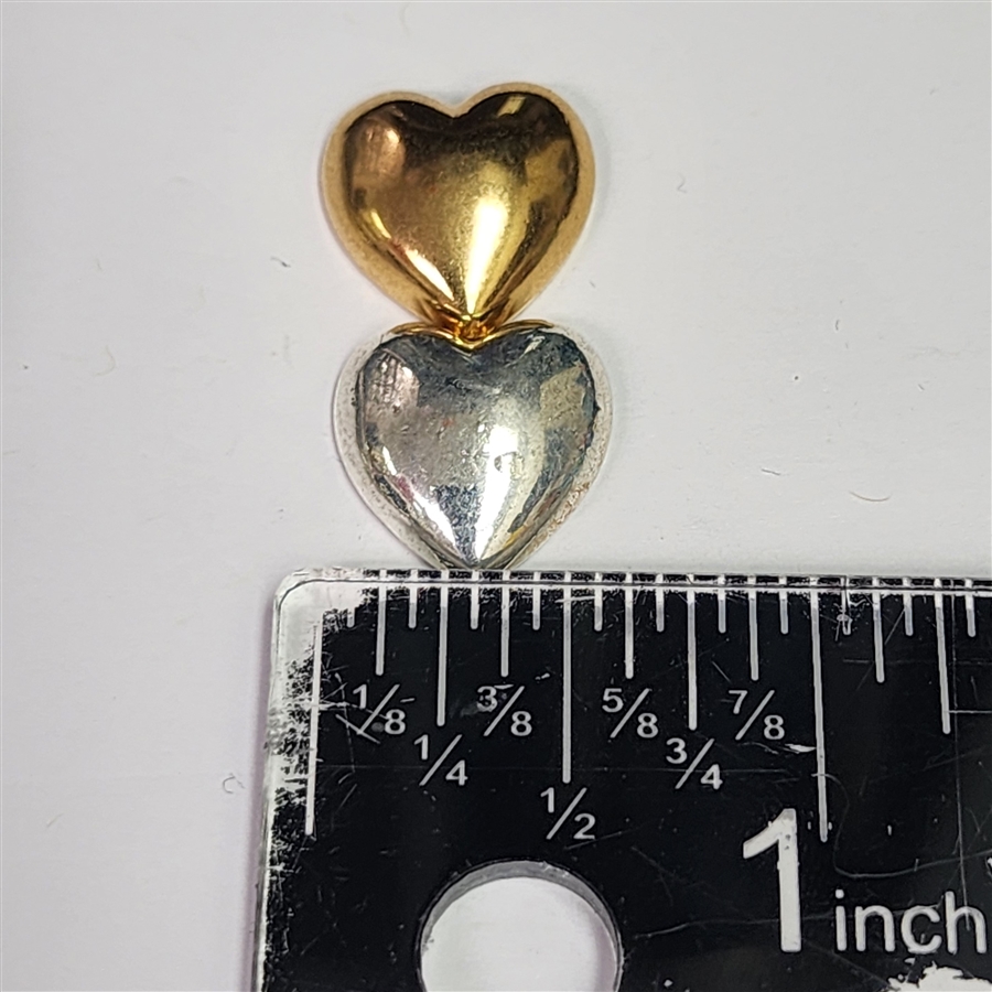 Metallized Plastic Cabochon - 15mm Heart