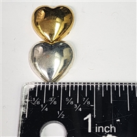 Metallized Plastic Cabochon - 15mm Heart