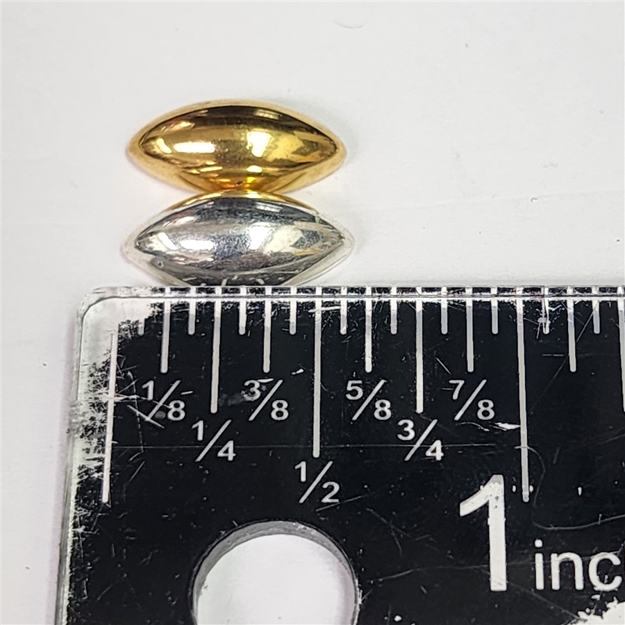Metallized Plastic Cabochon - 15 x 7mm Navette