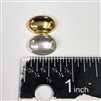 Metallized Plastic Cabochon - 18 X 13mm Oval