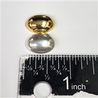 Metallized Plastic Cabochon - 18 X 13mm Oval