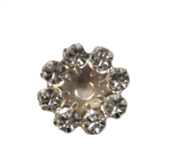 Mini Flowerette without center Stone - 9mm - Crystal