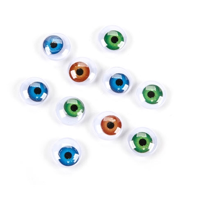 DariceÂ® Moveable Eyes - Human Colors - 15mm - 10 pieces