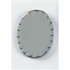 Oval Scalloped Edge Glass Mirror