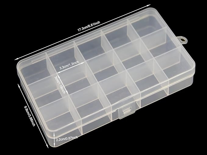 15 Compartment Plastic storage container