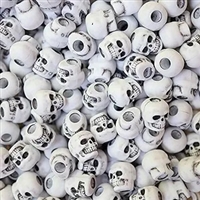 Plastic Skull Beads - 10.5mm x 9mm