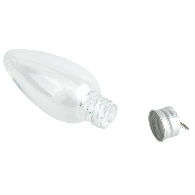 Christmas Bulb Shaped Plastic ornament - 3 1/4" x 1 1/2"