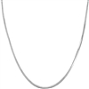 1.2mm Square Snake Silver Plated Finished Necklace Chain