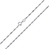 1.5mm Singapore "Twisted" Silver Plated Finished Necklace Chain