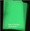 Polyshrink Sheets - Glow in the Dark