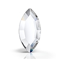 Preciosa Crystal  4 x 2mm Navette Flat Back MAXIMA - Crystal