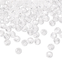 4mm Preciosa Faceted Round Bead - Crystal Clear