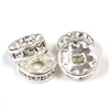 Preciosa Large Hole 10mm Rondelle - Crystal/Silver