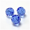 12mm Preciosa Crystal Faceted Round Bead - Sapphire