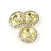 Preciosa Crystal Shrags - 16mm - Gold/Crystal