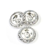 Preciosa Crystal Shrags - 16mm - Silver/Crystal