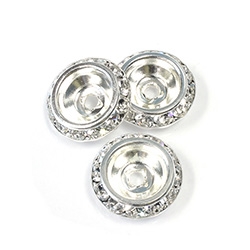 Preciosa Crystal Shrags - 16mm - Silver/Crystal