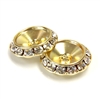 Preciosa Crystal Shrags - 20mm - Gold/Crystal